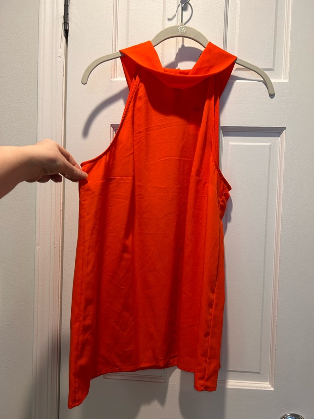 Banana Republic Bright Orange Sleeveless Mock Neck Tank